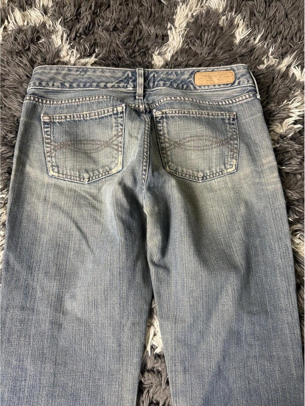 Vintage Abercrombie & Fitch Jeans Womens 8R Flare Bootcut Blue Denim 34x33 - Picture 2 of 13